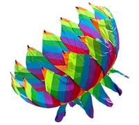 XVHOAB Kite Tail, 28" Lotus Shaped Rotating Weatherproof Big Kite Tail for Outdoor Beginners Camping Trip GardenKite