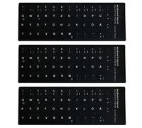 XVHOAB Lettere adesive per tastiera tedesca Sostituzione Sfondo nero Sfondo Nero Non trasparente Laptop 3PCS ..
