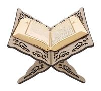 XVHOAB Titolo del Quran Piegabile Supporto per Il Porta del Corano Stand di Legno Libro della rivista Muslim Bible Book Book per la Display Preghiera Lettura Cappella 9.8x8.1x6.7 'Colore in Legno
