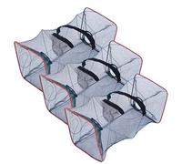 XVHOAB Trappole per Pesci 3pcs Trappola per pesciolini in Nylon Pieghevole con 2 Fori Trappola per paradi Portatili per la Pesca per Esterni per gamberi di Aragosta di Granchio di gamberi ..