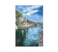 XVHOGAS Poster su tela con stampa del fiume Sarajevo, decorazione artistica da parete per soggiorno e camera da letto, 50 x 75 cm