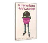 XVHOGAS Poster su tela, motivo: Lo spettro della borghesia del 1972, decorazione artistica da parete per soggiorno e camera da letto, 20 x 30 cm
