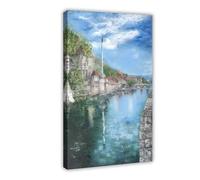 XVHOGAS Poster su tela, motivo: viaggio sul fiume Sarajevo, decorazione artistica da parete per soggiorno, camera da letto, 60 x 90 cm