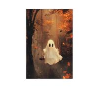 XVHOGAS Stampa artistica da parete con fantasma su un'altalena retrò, 3 poster su tela, decorazione artistica da parete per soggiorno e camera da letto, 20 x 30 cm