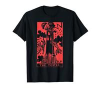 XVI TORRE Tarocchi occulto Lucifero 666 Goth Blackcraft Satanica Maglietta