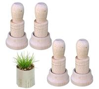 Xvilmaun 4 Set Pentole Per Piante Per Piante - Produttore Di Pentole Di Giornali - Pressa Per Vaso Di Carta - Produttore Di Pentole Per Piante In Legno - Ottimo Per I Giardinieri
