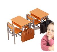 Xvilmaun Accessori in Miniatura per Casa delle Bambole - Sedia Per Casa Delle Bambole - Miniature Scuola Zaini Modelli Decorativi Per Bambini Gioco Interattivo Apprendimento Casalingo