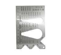 Xvilmaun Calibro Filettature,Calibro Viti Inox - Filettature Metrico Facile Lettura per Edilizia Manutenzione Idraulica Casa