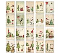 Xvilmaun Cartoline di Natale - 20 Pezzi Cartoline Tradizionali Per Le Feste - Biglietti Di Auguri Natalizi Per Lavoro Scuola Feste Raduni,Scuola Riunioni Auguri Quotidiani