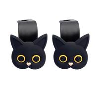 Xvilmaun Gancio per borsa per auto, ganci per seggiolino auto per poggiatesta,Gancio per poggiatesta Cartoon gatto - Appendiabiti per auto da 2 pezzi, appendiabiti per sedile posteriore per