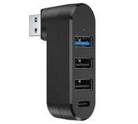 Xvilmaun Hub USB 3.0, hub USB Splitter USB, Hub USB 3.0 a 4 porte, Splitter USB ruotabile Espansione USB Espansione USB 3.0 Espansione porta USB multipla Stazione adattatore USB per laptop, auto