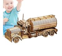Xvilmaun Kit Modello Costruzione Auto Legno | Modello Di Costruzione Di Nave Cisterna Con,Giochi Rompicapo Didattici Per Scuole E Viaggi