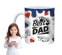 Xvilmaun Tazza Caffè Papà - Tazza Da Bere In Ceramica 3D,Da Bar Per Tè Birra Whisky Casa Feste Vacanze Campeggio Giochi Famiglia Picnic | Supporto Scrivania Libreria Picnic Vacanza Famiglia