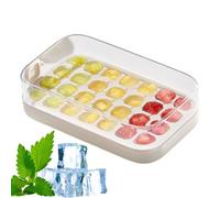 Xvilmaun Vassoi per ghiaccio in silicone, 28 griglie facili da premere per congelatore, con coperchio, stampi in silicone a rilascio a bottone, gadget da cucina per casa, frigorifero, bevande estive
