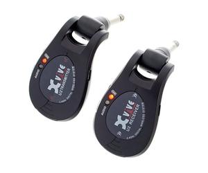 XVIVE U2 RADIOMIROFONO TRASMETTITORE-RICEVITORE SISTEMA RADIO WIRELESS DIGITALE 2.4GHZ DUAL USB RICARICABILE 5 ORE SIGNATURE THOMAS BLUG JACK REGOLABILE CHITARRA BASSO AMPLIFICATORE PEDALIERA BLACK