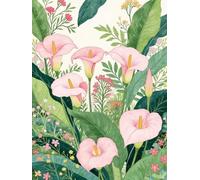 XvvwEndlessx 11CT Kit Punto Croce Prestampato Ricamo Starter Kit Calla 7 DIY Decorazione Domestica Set Da Ricamo Per Principianti, Adulti E Bambini 40×50Cm