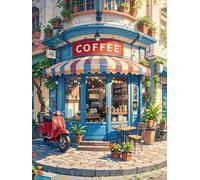 XvvwEndlessx 11CT Kit Punto Croce Prestampato Ricamo Starter Kit Un Angolo Di Città 7 DIY Decorazione Domestica Set Da Ricamo Per Principianti, Adulti E Bambini 40×50Cm