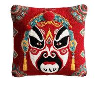 XvvwEndlessx Kit Latch Hook Per Adulti E Principianti-Facebook Kit Per Tappeti Con Latch Hook In Rete Prestampata,Set Di Cuscini Artigianali Per Decorare Il Divano Di Casa,43X43 Cm