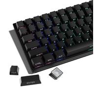 XVX PBT Keycaps - Side Print Keycaps 60 65 75 100 Percent, Double Shot Shine Through Custom Key caps, Black 136 Keys Set, OEM Profile, Minimalist Style Phantom for Cherry Gateron MX Switche Keyboard