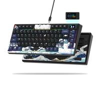 XVX S-K80 75% tastiera con display OLED a colori, tastiera meccanica da gioco, tastiera sostituibile a caldo, tastiera personalizzata RGB per montaggio a giunto, stabilizzatore pre-lubrificato per