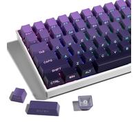 XVX Side Print Keycaps, Shine Through Double Shot PBT Keycaps, Custom Key caps 60 65 75 100 Percent, Gradient Purple 136 Keys Set, OEM Profile, Minimalist Style for Cherry Gateron MX Switches Keyboard