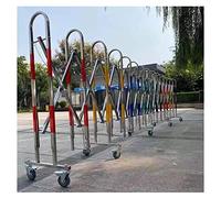 XVYLFZNP Barriere stradali espandibili mobili, barricate mobili espandibili - Barriera di Sicurezza espandibile, Recinzione Stradale Retrattile in Acciaio Inossidabile - Barriere Flessibili per Il co