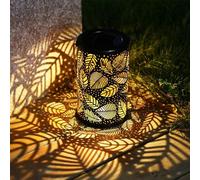 XVZ Lanterna solare per esterni da giardino, lanterna in metallo per esterni, resistente alle intemperie, lampada solare per giardino, terrazza, balcone, albero, prato, regalo da giardino