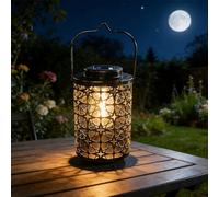 XVZ Lanterna solare per esterni - Decorazione giardino, terrazza e balcone con lampadina LED resistente alle intemperie