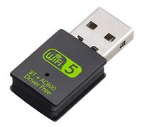 XVZ USB WiFi Bluetooth Dongle, 600Mbps dual band 2.4G/5G scheda di rete adattatore Wi-Fi wireless per computer portatile desktop Windows 10/8/8.1/7