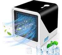 Condizionatore d'aria portatile, piccolo condizionatore d'aria personale 3 in 1, umidificatore evaporativo compatto, ventilatore per condizionatore d'aria da tavolo a 3 velocità del vento, adatto per