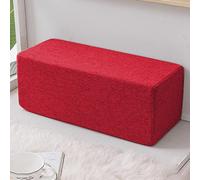 XWanitd Cuscino per divano, cuscino rettangolare per braccioli, cuscino per divano e braccioli, cuscino lungo per comodino, lavabile (15 x 15 x 45 cm, rosso)
