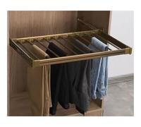 XwBaiW Porta Pantaloni Estraibile, Porta Pantaloni Guardaroba Retrattile, Appendiabiti Scorrevole Regolabile for Armadio Guardaroba(Gold,M)