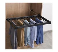 XwBaiW Porta Pantaloni Estraibile, Porta Pantaloni Guardaroba Retrattile, Porta Pantaloni Estraibile, Organizer for Vestiti for Risparmiare Spazio E Riporre(Nero,M)
