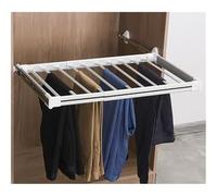 XwBaiW Porta Pantaloni Estraibile, Porta Pantaloni Guardaroba Retrattile, Porta Pantaloni Estraibile, Organizer for Vestiti for Risparmiare Spazio E Riporre(Wit,L)