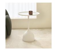 XwBaiW Rotonda Sottile Vita Circolare Fine Lato Bere Divano Tavolo Caffè Tè Comodini Struttura In Metallo for Il Soggiorno, Camera Da Letto(Wit,40 * 60)
