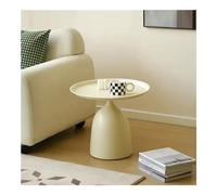 XwBaiW Tavolini Da Caffè Laterali Rotondi Tavolino Da Bere Moderno Accento Comodino Appartamento Decorativo Piccoli Spazi, Facile Montaggio(Yellow,40 * 42)