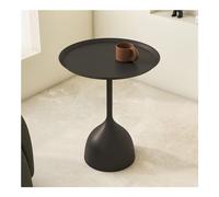 XwBaiW Tavolini Da Caffè Laterali Rotondi Tavolino Da Bere Moderno Accento Comodino Appartamento Decorativo Piccoli Spazi, Facile Montaggio(Nero,40 * 60)