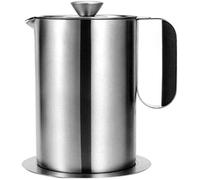 XWBLDBDFC Contenitore di olio/grasso di pancetta da cucina, contenitore di olio usato da cucina in acciaio inox, separatore e protezione per friggere olio da cucina, -1500ml