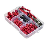 XWDPDNHHD Kit bulloni carenatura Viti per Bulloni Carenatura Moto per Yamaha YZF R1 R3 R6 R6S R25 FZ1 FZ6 FZ8 MT07 MT09 FZ07 FZ09 Tracer FZR 600 750R Viti(Rosso)