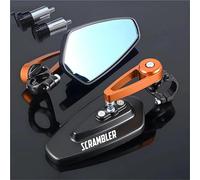 XWDPDNHHD Specchietto Retrovisore Laterale Per Moto Per Ducati Scrambler 400 800 1100 2014-2018, Montaggio Su Manubrio, Convesso Retrovisore Laterale(Arancia)