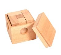 Xweptuy 1 pc Puzzle in Legno di Legno Giocattolo Giocattolo in Teaser educativo Puzzle Box Matematica PE