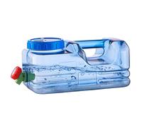 Xweptuy Contenitore per Acqua Quadrato Piatto con Rubinetto Secchio per Acqua da Campeggio Portatile in plastica da 10 Litri con portabevande per Escursionismo in Campeggio