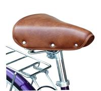 Xweptuy Cuscino per Sedile da Bici per Uomo Donna, Sedile per Bici Marrone in Pelle PU Impermeabile Cuscino a Molla con Rivetto retrò Comfort Classico per Adulti e Bambini