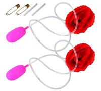Xweptuy Fiore Che schizza Rosa Rossa 2 Set Pesce d'aprile Scherzi Fiore da Clown Che schizza Trucco d'Acqua Giocattolo Realistico Scherzo di Rosa per la Festa
