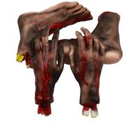 Xweptuy Halloween ha Tagliato Le Mani e i Piedi Che Hanno Set 4pcs realistici e insanguinate Mani Piedi Parti rotte Parti di Hallo