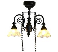 Xweptuy Mini lampadario, 1:12 Scala squisita e realistiche luci delle Bambole, lampadario a casa per Bambole a Batteria per CRA Fai