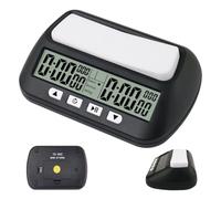 Xweptuy Orologio digitale a scacchi, 14,9 x 8,9 x 4,6 cm, timer di scacchi con funzione di base, bonus, ritardo e tempo positivo, timer di gioco portatile per arbitro