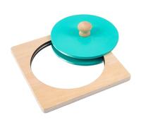 Xweptuy Specchio Montessori, Giocattolo Specchio interattivo per Bambini da 5, 9x5, 9 Pollici, Puzzle con pomelli in Legno, Colori e Forme Imparare i Puzzle Montessori per Bambini 3+