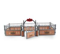 Xweptuy Stalla per Cavalli Playset Recinzione 17, 3x7, 9x5, 9'' Realistica stalla per Cavalli in plastica Playset Recinzione Immaginaria e Creativa Giocattoli educativi Accessori per Gli Amanti
