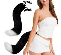 Xweptuy Tail Fox Tail Artificiale 20 Pollici Pelliccia Faux realistica con Cintura Regolabile con Cornice Integrata Decorativa THERI